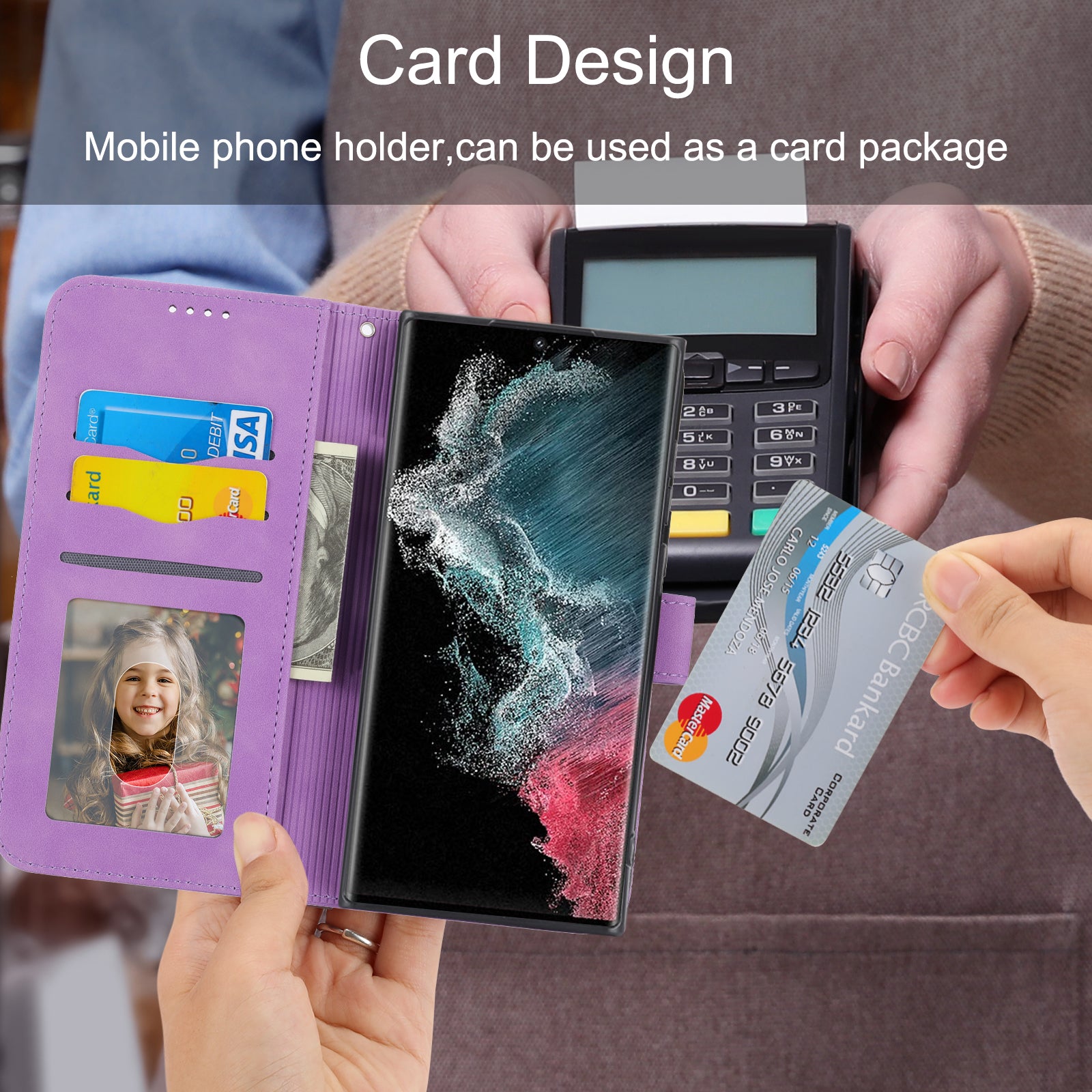 DIERFENG DF-03 Stand Wallet Phone Case for Samsung Galaxy S22 Ultra 5G PU Leather Lines Imprinted Cell Phone Cover DIERFENG DF-03 Stand Wallet Phone Case for Samsung Galaxy S22 Ultra 5G PU Leather Lines Imprinted Cell Phone Cover
